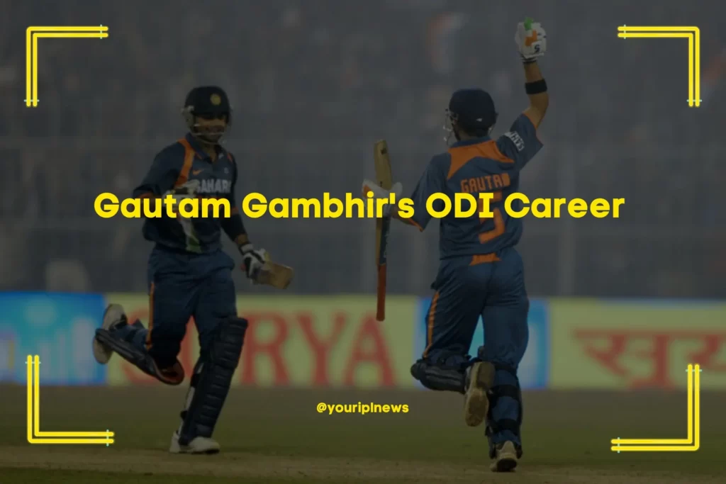 Gautam Gambhir ODI in career