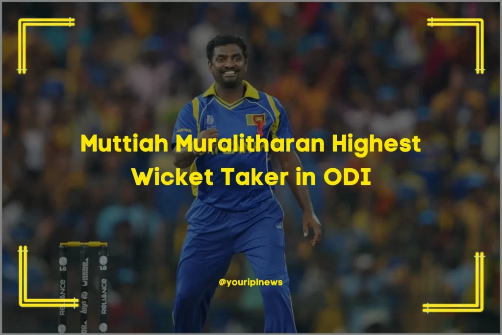 Muttiah Muralitharan Highest Wicket Taker in ODI