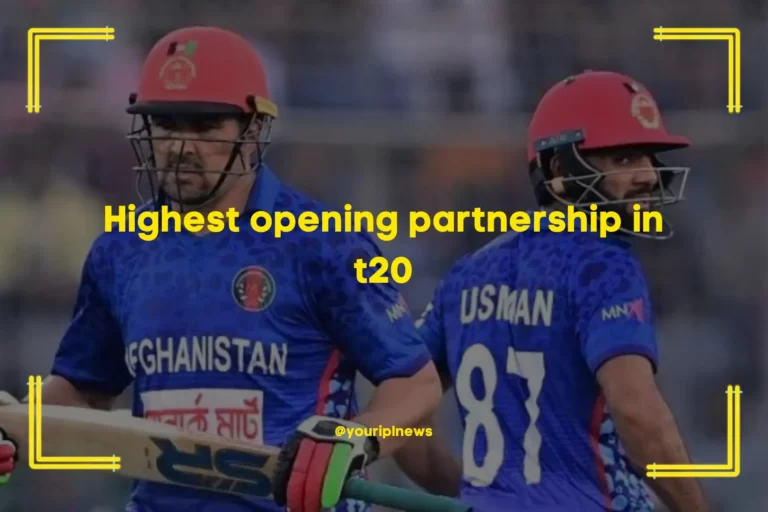 Highest opening partnership in t20