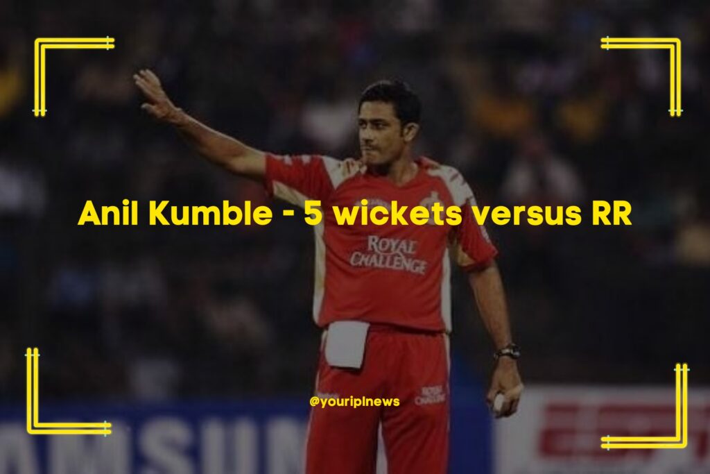 Anil Kumble - 5 wickets versus RR