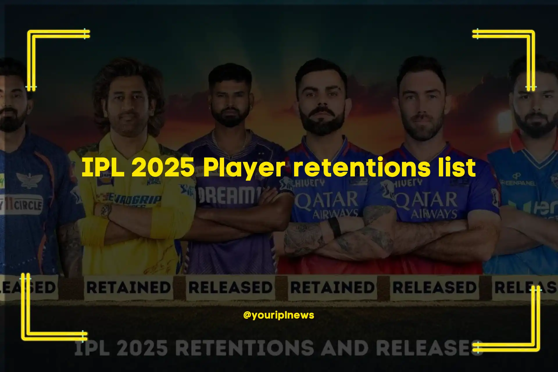 IPL 2025 Player retentions list