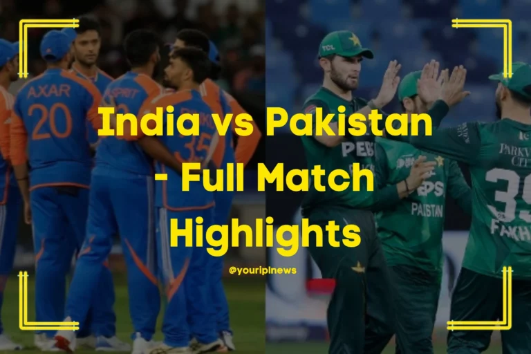India vs Pakistan – Full Match Coverage and Major Highlights