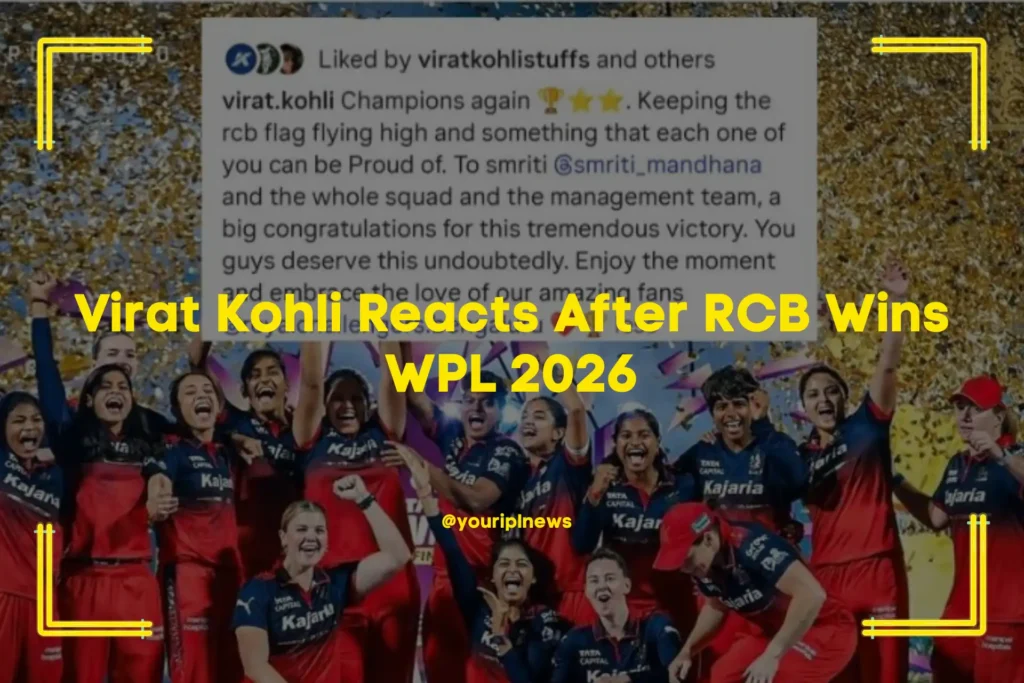 Virat Kohli Reacts After RCB Wins WPL 2026 A Historic Moment for the Franchise